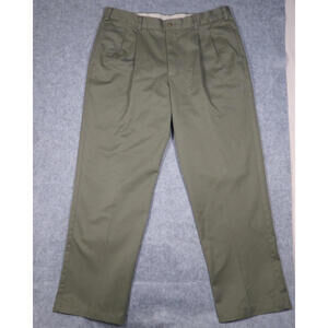 Orvis Green Pleated Front Pants Sporting Traditions Mens 38x34 (actual 37x30.5)